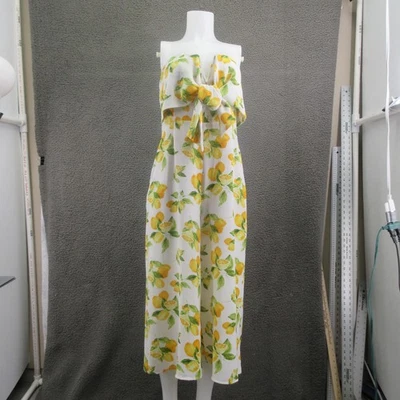 Mono Socialite para mujer XL estampado de limón sin tirantes pierna ancha moño delantero verano Foto 1 de 4