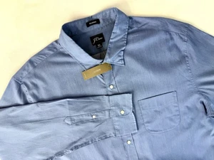 J. Crew Performance Twill Stretch Classic Button Down Shirt Sz XL Blue NWT BB198 - Picture 1 of 24