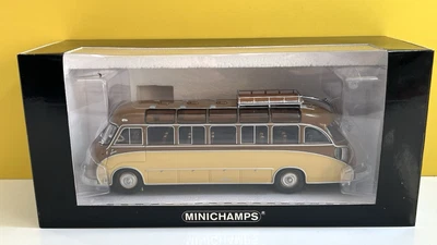 MINICHAMPS 1:43 SETRA S8 1951 BROWN / BEIGE 1 OF ONLY 720 PIECES / RARE NEW MIB - Image 1 of 4