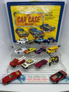 Vintage 1970s 80s Matchbox Diecast Cars Lot Of 10x With Car Case Deluxe Bus Ford - Picture 1 of 14