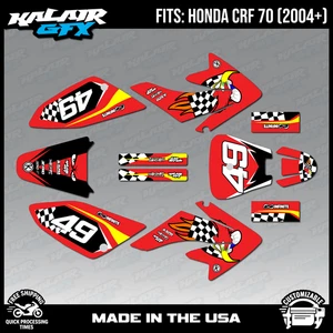 Kit de gráficos para Honda CRF70 todos los años CRF 70 CRF-70 serie Pecker - rojo - Imagen 1 de 4