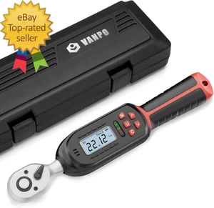 1/4 Zoll Digitaler Drehmomentschlüssel 1,1-22,1 Fuß-Pfund/1,5-30 Nm mit voreingestellten Werten 2% - Bild 1 von 3