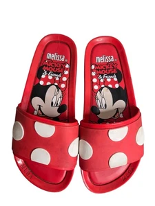 Damen-Pantoletten Melissa Mickey And Friends Minnie Mouse Größe 7 rot selten - Bild 1 von 9