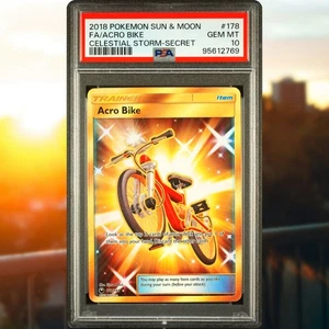 PSA 10 Acro Bike #178 Celestial Storm Full Art Secret Rare Gold Pokemon TCG - Picture 1 of 1