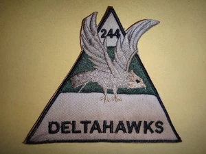 Vietnam War Patch US 244th AVIATION COMPANY Aerial Surveillance DELTA HAWKS - Picture 1 of 3