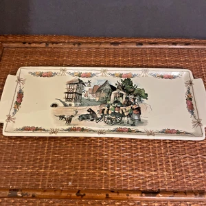 Sarreguemines Faienceries Frankreich Obernai Sandwich Brot Tablett 14" lang 5,5 breit - Bild 1 von 13