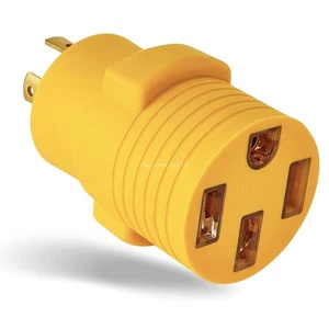 L14-30P to 14-50R RV Generator Plug Twist Lock 4 Prong Adapter for EV Camper - Foto 1 di 8
