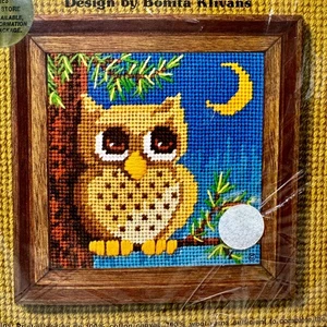 Puntatori ad ago Sunset Designs MOONLIGHT OWL kit punto ago 5417 ~ Bonita Klivans - Foto 1 di 3