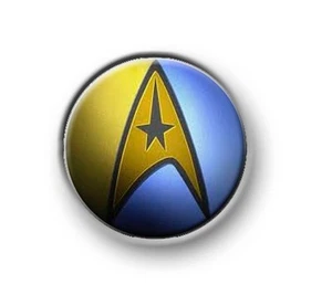 Star Trek Logo / 1” / 25mm Pin Button / Badge / Next Generation / DS9 / Trekkie - Bild 1 von 1