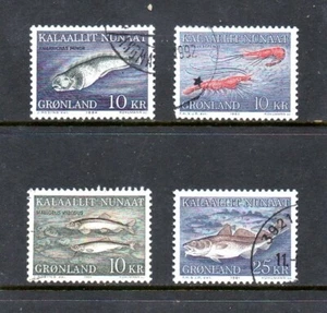 Lote de estampillas de Groenlandia - Scott #'s 136-7, 139-40 - Usadas - Imagen 1 de 1