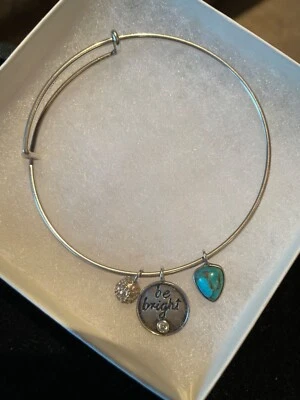 Brazalete Silpada “Be Bright” Plateado/Turquesa NUEVO, ¡Nunca Usado! Ajustable  Foto 1 de 3