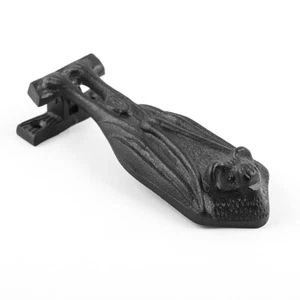 Black Cast Iron Front Door Knocker "Bat Style" Door Knocker Renovators Supply - Picture 1 of 7