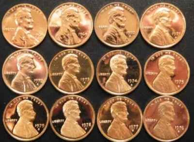 1959~67 P 68-1979 S Lincoln Penny Choice ~Gem Proof Run 21 Pennies From US Sets - Image 1 of 3