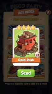 Card Coin Master Gold Rush Card From Hot Rides Set - Picture 1 of 1