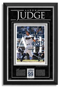 Aaron Judge Faksimile signiert SI Cover Archiv geätztes Glas ™ 3D-Shadowbox Rahmen - Bild 1 von 3