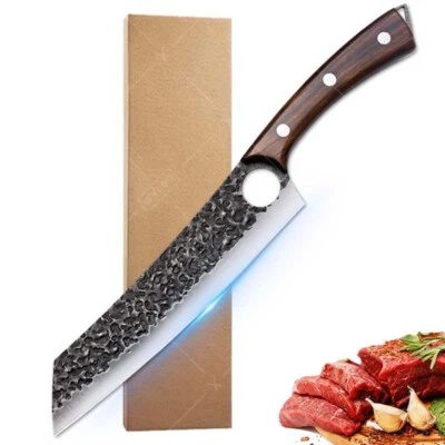 WXCOO 8 Inch Kitchen Knife Japanese Chef's Knife Stainless Steel Meat Cleaver Cutter
