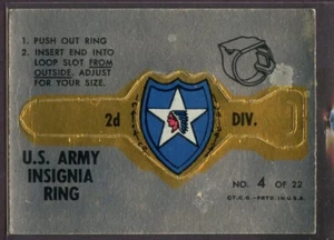 1966 Topps Rat Patrol insignia del ejército de EE. UU. inserto de anillo # 4 - Imagen 1 de 2