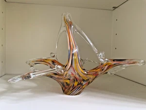 Italien Vintage Murano Glas Eseguito Maestri Freeform Bonboniere Je ne Sais Quoi 12 Zoll - Bild 1 von 17