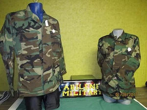 EDICIÓN MILITAR BDU WOODLAND CAMISA ABRIGO CHAQUETA RIPSTOP VERANO MEDIANO LARGO GRANDE SHOR - Imagen 1 de 8