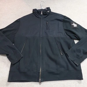 Vintage Polo Ralph Lauren Jacket XL Black Full Zip Hooded Nautical Patch - Picture 1 of 9