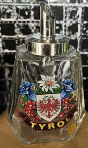 Vintage Glass Floral Print Tyrol (Austria) Sugar Dispenser Pourer - Picture 1 of 7