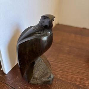 Vintage toller handgeschnitzter Mexiko für JOBA Holz geschnitzt ADLER Vogel EISENHOLZ 4" - Bild 1 von 8