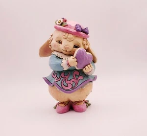 Estatuilla JIM SHORE #4048810 BUNNY HOLDING HEART - Imagen 1 de 5