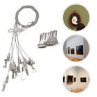  10 Pcs Strips Picture Rail Hook Gallery Hanging System Adjustable