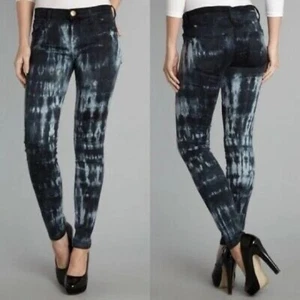 Current/Elliott Ankle Skinny Jeans in Indigo Tie Dye, SZ 27, $220, Pre-Owned - Picture 1 of 7