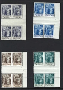 Vatican City 1943 Sc. # 80-3 gutter margin blocks MNH - Picture 1 of 9