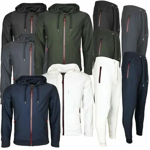 Herren Trainingsanzug Set Hoodie Oberteil Unterteil Joggen Reißverschluss Jogger Fitnessstudio Sport Sommer Anzug - Bild 1 von 5