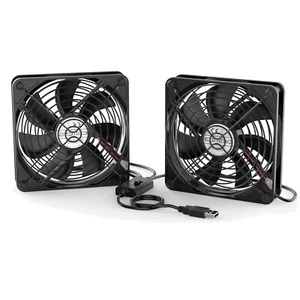 2 in 1 USB Lüfter 140mm Doppelventilator mit 3 Geschwindigkeiten für PC Lapto... - Bild 1 von 11