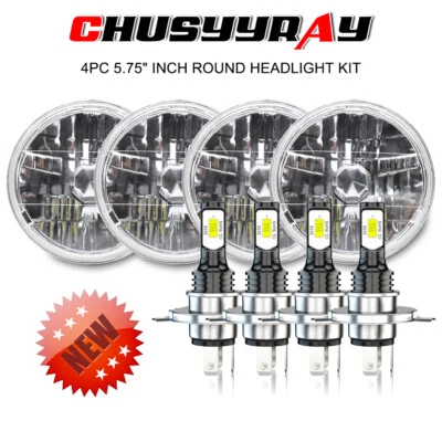 4 PIEZAS 5 3/4" 5.75 LED Faros HI/LO DRL para Oldsmobile 442 98 F85 Cutlass Foto 1 de 4