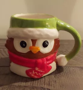Vintage Ceramic Snowman Owl Mug Coffee Tea Hot Chocolate 12 Oz Retro - Picture 1 of 7