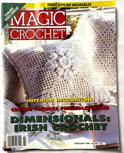 Magic Crochet # 100 February 1996 Patterns Magazine August 1995 Doilies - Picture 1 of 18