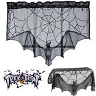 Lace Spider Black Halloween Spider Curtain Bat Decorative Fireplace Mantle Indoo