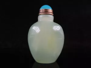 Rare Hand-carved Chinese Nature Hetian Jade Snuff Bottle D - Picture 1 of 8
