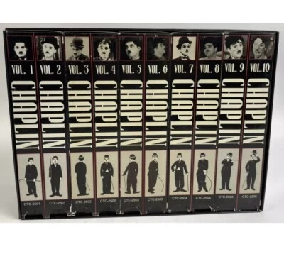 Chaplin The Collection Box Set: 1-10 (VHS/EP, 1993, 10-Tape Set) Original seal! - Image 1 of 2