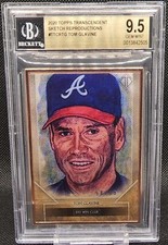 Tom Glavine 2020 Topps Transcendent Sketch Reproductions Framed  #d /95 BGS 9.5