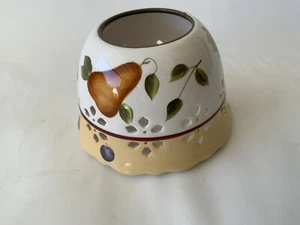 Home Interiors Sonoma Villa Fruit Pear Apple Grapes Jar Candle Shade - Picture 1 of 6