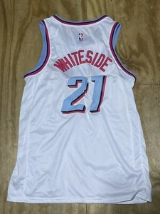 Miami Heat jersey hassan whiteside Men 52 White Tank Pullover— M6 - Picture 1 of 6