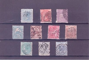 Australian States New South Wales Set of 10 Used Stamps from 1882-1897 - Picture 1 of 1