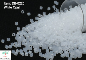 Miyuki Delicas 11/0 Opal White Seed Beads DB-220