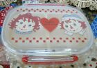 Bento Raggedy Ann Andy Lunch Box Picnic Food Container Storage White Red