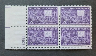 US Scott #926 - 1944 Motion Pictures Issue, 3 cents - PB# 23181 LL - MINT NH/OG - Image 1 of 2