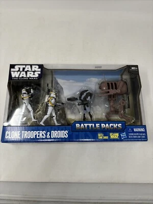 Paquetes de batalla de soldados clon y droides Guerra de las Galaxias The Clone Wars TCW SIN USAR, EN CAJA Foto 1 de 2