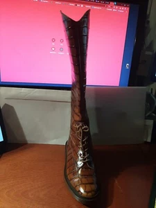 ¡NUEVO! Vince Camuto Mujer Sirdola Cuero PU Botas con Cordones Sobre la Rodilla Marrón Talla 9 - Imagen 1 de 7