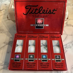 NEW One Dozen (12) TITLEIST DT 2-Piece GOLF BALLS Box; Assorted Sponsor Logos - Picture 1 of 6