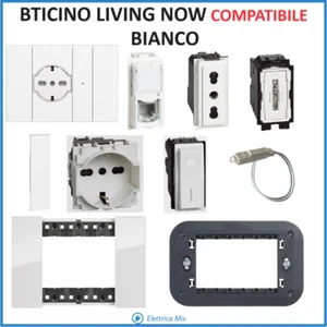 Bticino Living Now COMPATIBILE BIANCO Placca Supporto Presa USB Spia Led Cover - Foto 1 di 42
