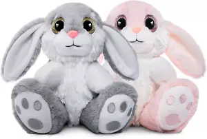 2 Peices Bunny Stuffed Animal, 8.5 Inche Plush Bunny with Floppy Ears, Super Sof - Picture 1 of 12